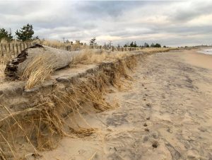 Beach erosion in Westerly