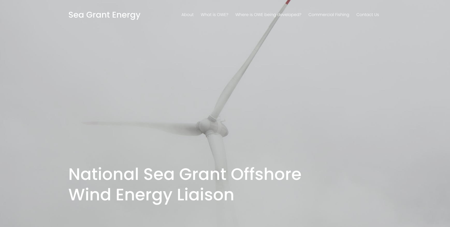 National Sea GraNational Sea Grant Offshore Wind Energy Liaison Initiative