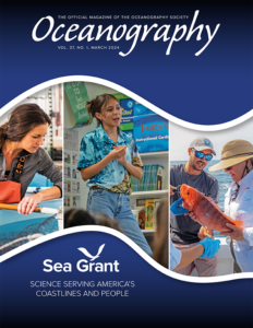 Cover of Oceanography special Sea Grant issue