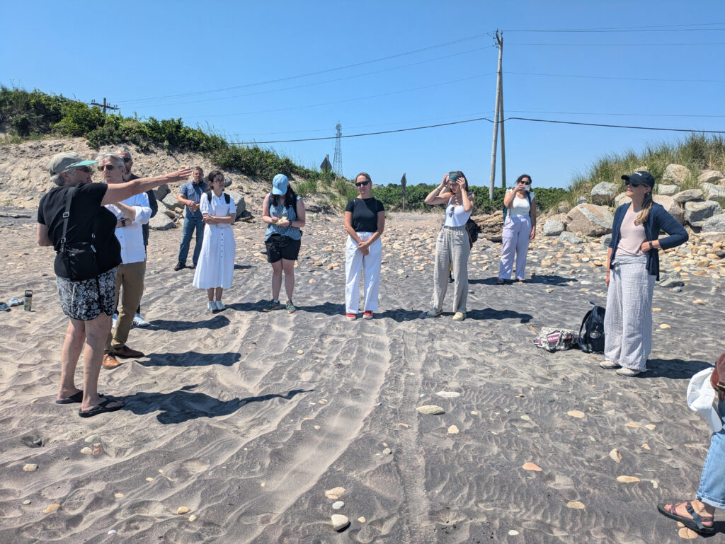 Law Clinic group at Corn Neck Road, Block Island