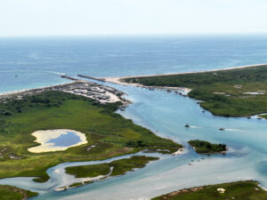 Aerial of Charlestown Breachway courtesy of the town of Charlestown