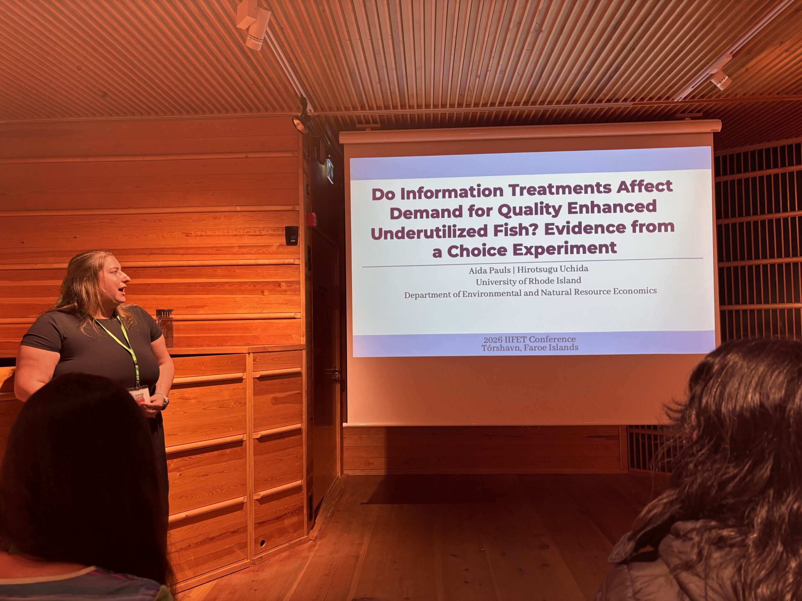 Aida presenting her research